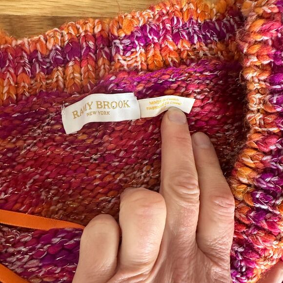 Ramy Brook Darla Knit Sweater Dress Multicolor Metallic Thread Size S New - Picture 9 of 9